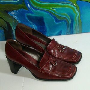 Gianni Bini Women's Red Leather High Heeled Pumps Size 8.5